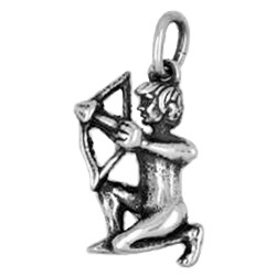 Anhänger Schütze, Tierkreiszeichen in echt Sterling-Silber 925 oder Gold, Charm, Ketten- oder Bettelarmband-Anhänger