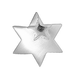 Anhänger Sterne groß & klein in echt Sterling-Silber 925 weiß, Charm, Ketten- oder Bettelarmband-Anhänger