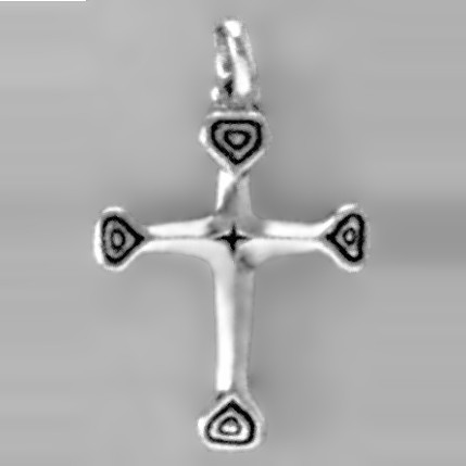 Schlüsselanhänger Kreuz in echt Sterling-Silber 925, Ketten- oder Schlüssel-Anhänger