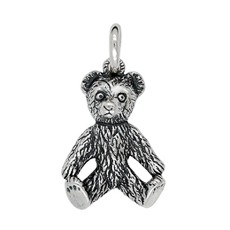 Anhänger Teddybär in echt Sterling-Silber 925 oder Gold, Ketten- oder Schlüssel-Anhänger