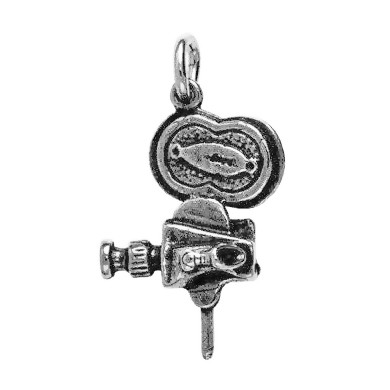 Anhänger Filmkamera in echt Sterling-Silber 925 oder Gold, Ketten- oder Schlüssel-Anhänger