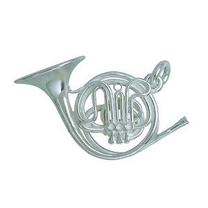 Anhänger Horn in echt Sterling-Silber 925 oder Gold, Ketten- oder Schlüssel-Anhänger