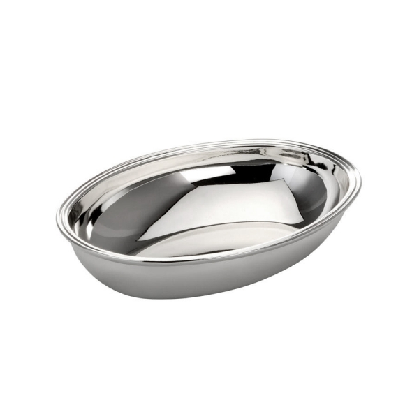 Schale versilbert, oval