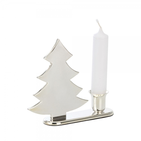 Kerzenleuchter Tannenbaum versilbert
