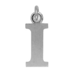 Anhänger Buchstabe "I" in echt Sterling-Silber 925 weiß, Ketten- oder Schlüssel-Anhänger