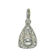 Anhänger Buddha in echt Sterling-Silber 925 oder Gelbgold, Charm, Ketten- oder Bettelarmband-Anhänger