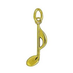 Anhänger Achtelnote in echt Sterling-Silber 925 oder Gold, Charm, Ketten- oder Bettelarmband-Anhänger