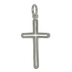 Anhänger Stabkreuz in echt Sterling-Silber 925, Ketten- oder Schlüssel-Anhänger