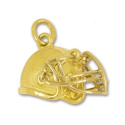 Anhänger American Football Helm in echt Sterling-Silber 925 oder Gold, Charm, Ketten- oder Bettelarmband-Anhänger