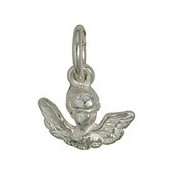 Anhänger Engel, Putte in echt Sterling-Silber 925, Charm, Ketten- oder Bettelarmband-Anhänger