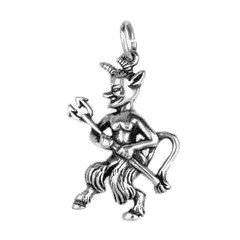 Anhänger Teufel in echt Sterling-Silber 925 oder Gold, Ketten- oder Schlüssel-Anhänger