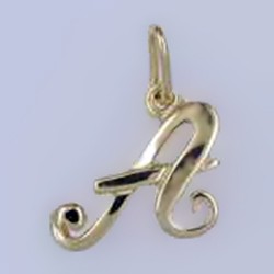 Anhänger Buchstabe "A" in echt Gelbgold 333 oder 585, Charm, Ketten- oder Bettelarmband-Anhänger