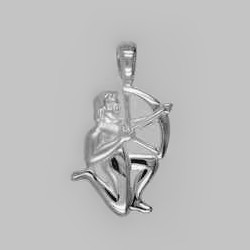 Anhänger Schütze, Tierkreiszeichen, Sternzeichen in echt Sterling-Silber 925, Ketten- oder Schlüssel-Anhänger