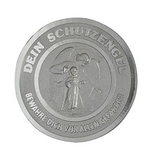 Autoplakette "Dein Schutzengel" - "Bewahre Dich vor allen Gefahren" in echt Sterling-Silber 925