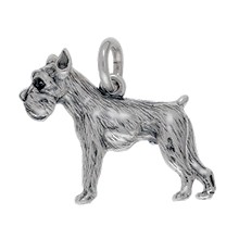 Anhänger Schnauzer, Hund in echt Sterling-Silber 925 oder Gold, Ketten- oder Schlüssel-Anhänger