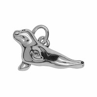 Anhänger Seehund, Robbe in echt Sterling-Silber 925 oder Gold, Ketten- oder Schlüssel-Anhänger