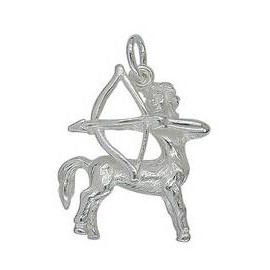 Anhänger Schütze, Tierkreiszeichen in echt Sterling-Silber 925 oder Gelbgold, Ketten- oder Schlüssel-Anhänger