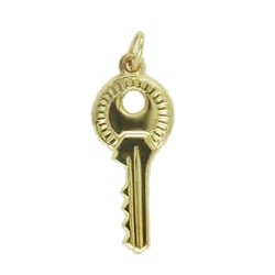 Anhänger BKS-Schlüssel in echt Gelbgold, Charm, Ketten- oder Bettelarmband-Anhänger