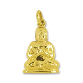 Anhänger Buddha in echt Gold 585, Charm, Ketten- oder Bettelarmband-Anhänger