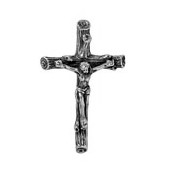 Anhänger Kreuz mit Korpus Leib Christi in echt Sterling-Silber 925, Gold oder teilvergoldet, Ketten- oder Bettelarmband-Anhänger