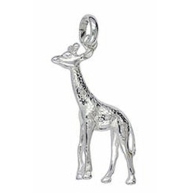 Anhänger Giraffe in echt Sterling-Silber oder Gold, Charm, Ketten- oder Bettelarmband-Anhänger