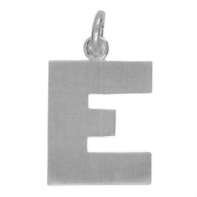 Anhänger Buchstabe "E" in echt Sterling-Silber 925 weiß, Ketten- oder Schlüssel-Anhänger