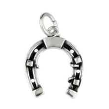 Anhänger Hufeisen in echt Sterling-Silber 925 oder Gold, Charm, Ketten- oder Bettelarmband-Anhänger