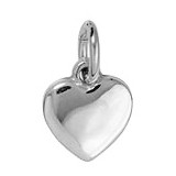 Anhänger Herz in echt Sterling-Silber 925 oder Gold, Charm, Ketten- oder Bettelarmband-Anhänger