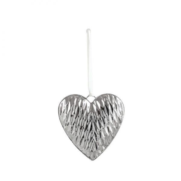 Anhänger Herz in echt Edelstahl Diamant