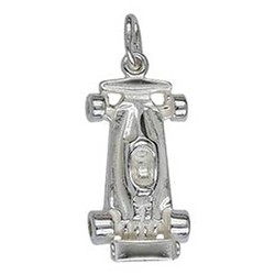 Anhänger Formel Rennwagen in echt Sterling-Silber 925 oder Gold, Charm, Ketten- oder Bettelarmband-Anhänger
