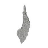 Anhänger Engelsflügel in echt Sterling-Silber 925 oder Gelbgold, Charm, Ketten- oder Bettelarmband-Anhänger