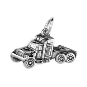 Anhänger Truck in echt Sterling-Silber 925 oder Gold, Charm, Ketten- oder Bettelarmband-Anhänger