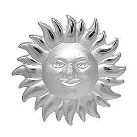 Anhänger Sonne in echt Sterling-Silber 925, Charm, Ketten- oder Bettelarmband-Anhänger