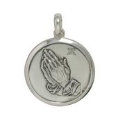 Anhänger Betende Hände in echt Sterling-Silber 925 oder Gold, Charm, Ketten- oder Bettelarmband-Anhänger