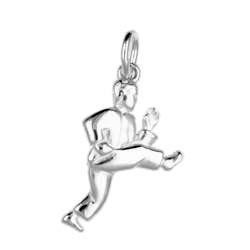 Anhänger Kung Fu-Kämpfer in echt Sterling-Silber 925 oder Gold, Charm, Ketten- oder Bettelarmband-Anhänger