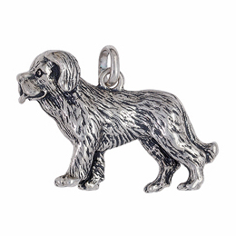 Anhänger Bernhardiner, St. Bernhardshunde, Charms in Silber & Gold