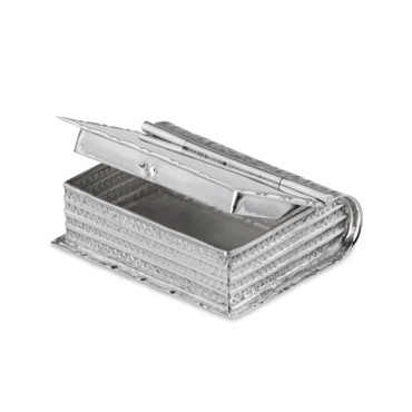 Pillendose Buch in echt Sterling-Silber 925