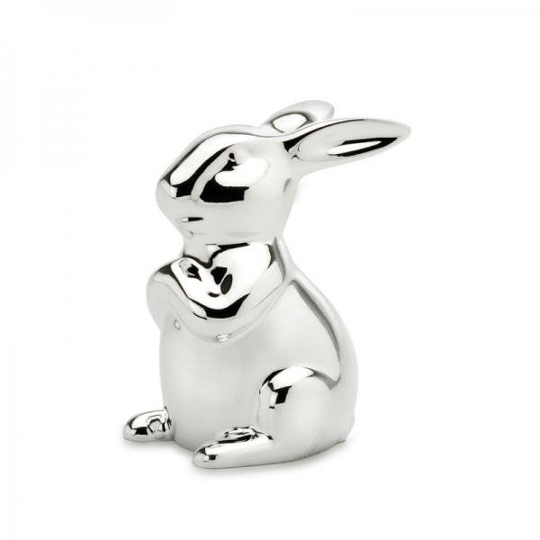 Dekofigur Hase Mama versilbert