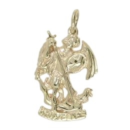 Anhänger Brüssel, St. Michael in echt Sterling-Silber 925 oder Gold, Ketten- oder Schlüssel-Anhänger