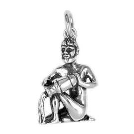 Anhänger Wassermann, Sternzeichen in echt Sterling-Silber 925 oder Gold, Ketten- oder Schlüssel-Anhänger