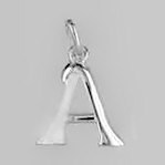 Anhänger Buchstabe "A" in echt Sterling-Silber 925 oder Gelbgold 585, Charm, Ketten- oder Bettelarmband-Anhänger