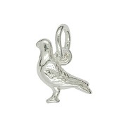 Anhänger Taube in echt Sterling-Silber 925 oder Gelbgold, Charm, Ketten- oder Bettelarmband-Anhänger
