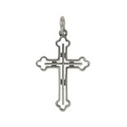 Anhänger Orthodoxes Kreuz in echt Sterling-Silber oder Gold, Ketten- oder Schlüssel-Anhänger