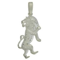 Anhänger Löwe, Tierkreiszeichen, Sternzeichen in echt Sterling-Silber oder Gelbgold, Ketten- oder Schlüssel-Anhänger