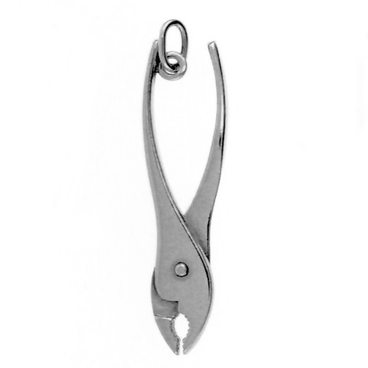 Anhänger Zange in echt Sterling-Silber 925, Ketten- oder Schlüssel-Anhänger