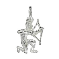Anhänger Schütze, Sternzeichen in echt Sterling-Silber 925 oder Gold, Charm, Ketten- oder Bettelarmband-Anhänger