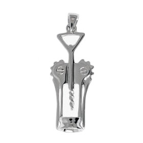 Anhänger Pfälzer Korkenzieher in echt Sterling-Silber 925, Ketten- oder Schlüssel-Anhänger