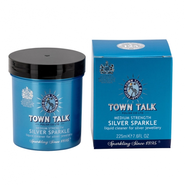 Silberglanztauchbad, Reinigungsbad, Glanzpolitur von "Town Talk Polish Co. Ltd.", Inhalt: 225 ml - Leichte Anwendung zur Politur von Silber & für dauerhaften Anlaufschutz.