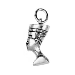 Anhänger Nofretete in echt Sterling-Silber 925 oder Gold, Charm, Ketten- oder Bettelarmband-Anhänger