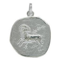 Anhänger Widder, Sternzeichen in echt Sterling-Silber 925 oder Gelbgold, Charm, Ketten- oder Schlüssel-Anhänger